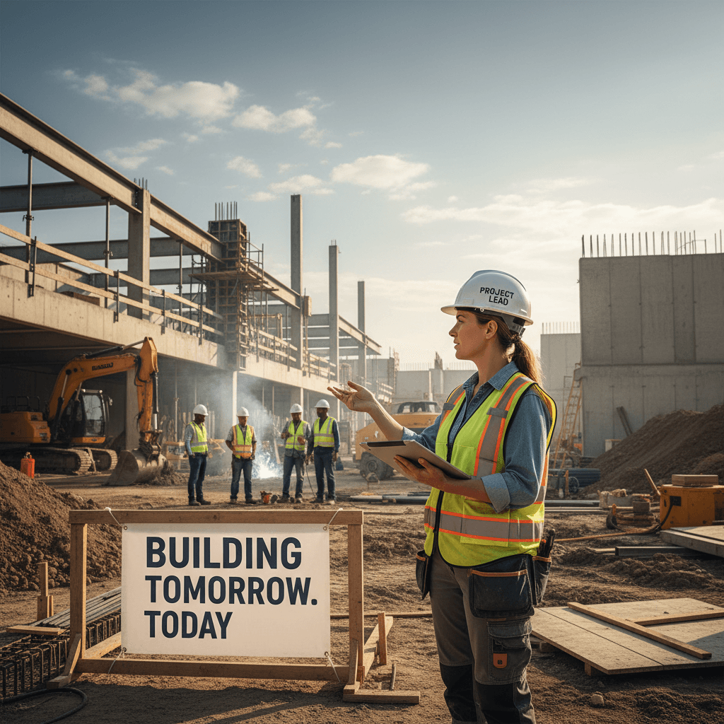 Construction management and field coordination in progress